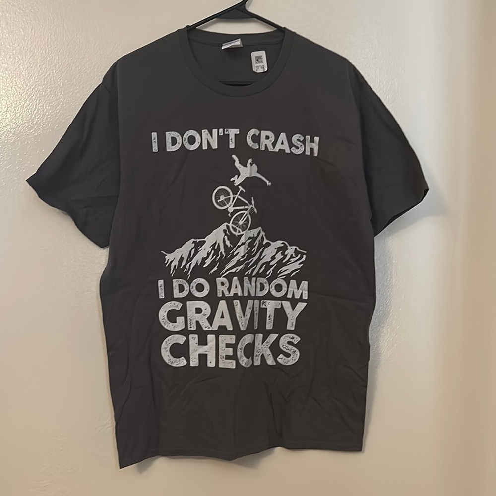 Port and Company Gray Short Sleeve Tee with Humorous Graphic Design